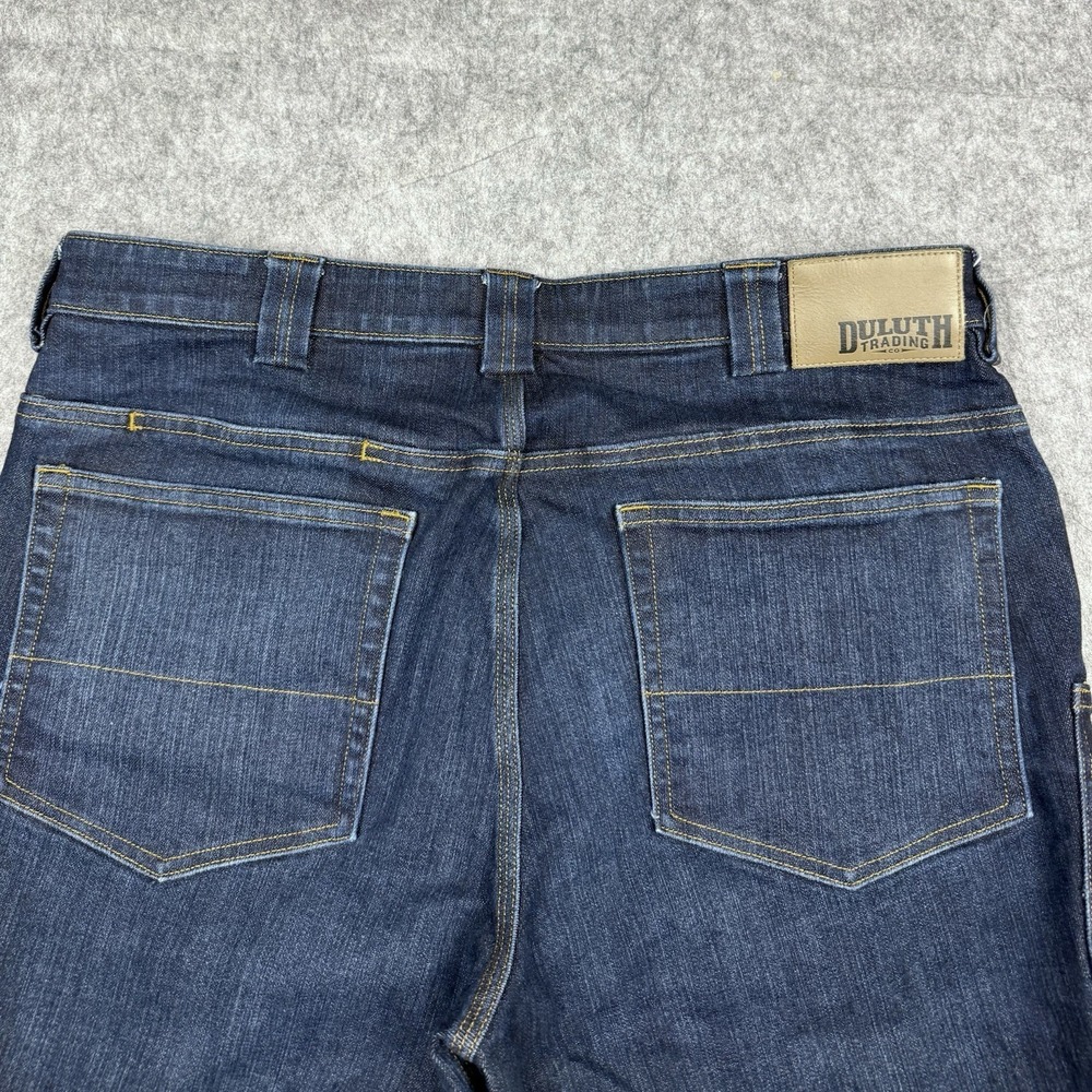 Duluth Trading Co Ballroom Double Flex Jeans Men 36x32 Slim Fit Dark Wash EUC - Picture 12 of 12
